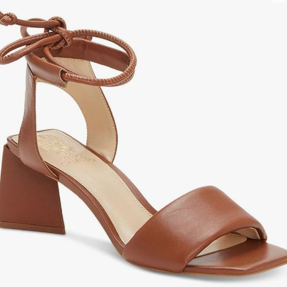 Vince Camuto brown ankle strap heeled sandals